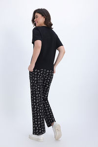 Zivame Harry Potter Knit Cotton Loungewear Set - Black Beauty — thumbnail 4